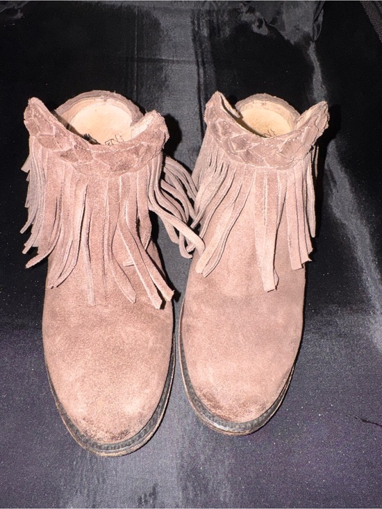 Freebird by Steven Shoes - Freebird by Steven Brown Suede Fringe Ankle Boots